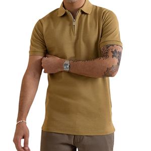 เสื้อโปโลชาย คุณภาพพรีเมียม ผ้าฝ้าย 100% เสื้อโปโลชายแบบมีซิป เสื้อโปโลชายรับทำโลโก้ บริการ OEM เสื้อโปโลชายระบายอากาศได้ดี - Product Image 2