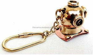 Brass Móc Chìa Khóa hải lý lặn Mũ bảo hiểm vòng chìa khóa sưu tập biển thu nhỏ thợ lặn của mũ bảo hiểm cho vòng chìa khóa - Product Image 2