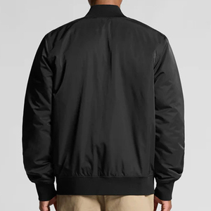 Chaqueta Acolchada Negra para Hombre, con Capucha, Cuello Alto, Cierre de Cremallera, Alta Visibilidad, Color Sólido, Poliéster/Algodón, Estilo Casual, Talla XS - Product Image 2
