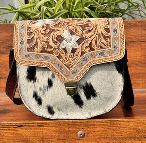 Offre Spéciale Western fait à la main en cuir de vachette usiné sac à bandoulière en cuir véritable femmes haute qualité Designer Unique sacs à main - Product Image 4