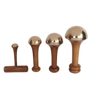 Varita de Masaje Kansa de Madera Hecha a Mano, Herramienta Corporal Ayurvédica, Diseño Rústico, Decoración para el Hogar, Uso en Sala de Estar - Product Image 4