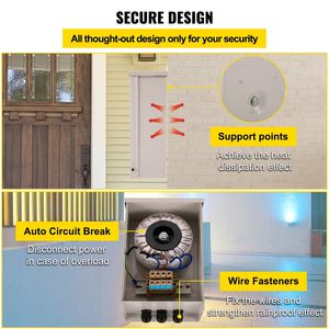 Trasformatore per illuminazione paesaggistica per esterni da 300 Watt 12V AC Pool/Spa faretto a LED a prova di intemperie - Product Image 4