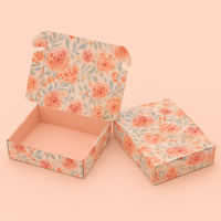 Boîtes d'expédition pliables en carton ondulé personnalisées en matériaux recyclés écologiques avec gaufrage/revêtement UV, pelliculage brillant/mat pour cadeaux