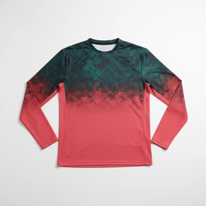 Camiseta de Manga Larga de Alto Rendimiento para Hombre, de la Mejor Calidad, Secado Rápido, Impresión Degradada, Logotipo Personalizado, Venta al Por Mayor, OEM - Product Image 6