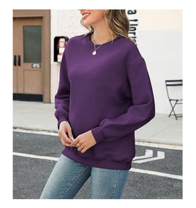 Sweat-shirt en coton pour femme, col rond, manches longues, coupe oversize, confortable, de luxe, meilleur prix, fabriqué au Bangladesh - Product Image 3