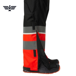 Pantalon de travail haute visibilité imperméable en polyester, avec détection par aiguille, sérigraphié, réfléchissant, de sécurité, élastique - Product Image 5