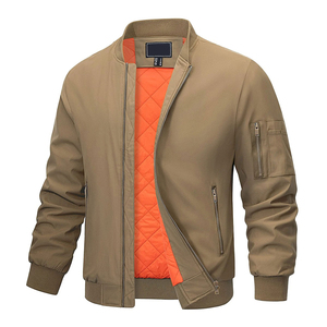 Design Your Own Logo <b>Winter</b> Men's Bomber <b>Jacket</b> OEM Service Lightweight <b>Waterproof</b> Breathable Nylon/Polyester Eco-Friendly - Product Image 4