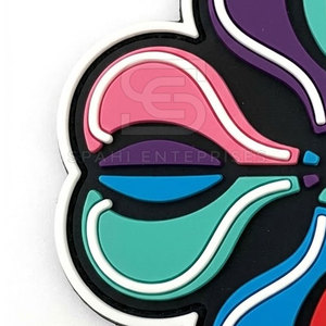 Custom PVC Patches Soft Rubber 3D Embroidered Style Hook Loop <b>Badge</b> For Bags Hats Jackets Clothing And Accessories - Product Image 3