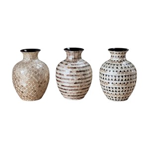 Jarrón Decorativo de Lujo Hecho a Mano con Incrustaciones de Concha y Madreperla para Arreglos Florales Elegantes y Decoración del Hogar - Product Image 2