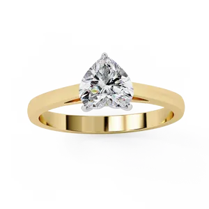 Anillo de Diamante Cultivado en Laboratorio con Corte Esculpido y Tallo Bypass, 1.5ct, Corazón Brillante, Seis Puntas, Solitario, Oro Trenzado, Joyería Nupcial Personalizada - Product Image 5
