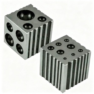 Dapping Cube 2.1/5" x 2.1/5" Fancy Has triangular <b>square</b> half round and round grooves jewellery <b>tools</b> - Product Image 1