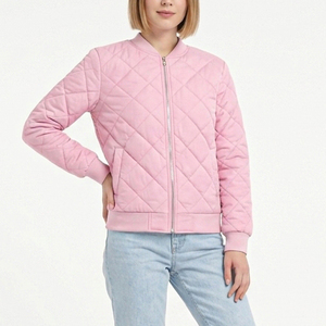 Chaqueta de Invierno para Mujer, Tipo Parka, Transpirable, con Cierre de Cremallera, Corte Ajustado, Cálida, con Logotipo Personalizado, Acolchada, Estilo Bomber - Product Image 5