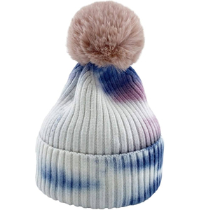 2026 Bonnets d'hiver tendance tie-dye, style vintage, bonnets slouch tricotés, casquettes tie-dye à motifs - Product Image 2