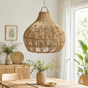 Lámpara Colgante de Ratán al por Mayor, Hecha a Mano, Tejida, para Restaurante, Cafetería, Hotel, Decoración del Hogar, Iluminación Decorativa - Product Image 2
