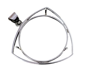 Componentes de Joyería Ecológicos de Plata de Ley 925 Sólida, Engaste de Colgante Semimontado de 12mm con Engaste de Tres Puntas, Bañado en Oro - Product Image 1