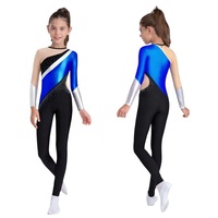 Combinaison de Gymnastique Métallique pour Enfants et Filles, pour Compétition de Patinage Artistique, Fournisseurs de Vêtements de Performance en Plein Air, 6-16