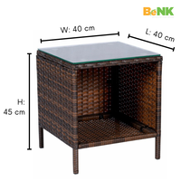 Ensemble de meubles d'extérieur en rotin pliable moderne 3 pièces pour jardin, maison, bureau, appartement, salon