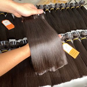Listo para enviar Paquetes de cabello humano vietnamita Hueso recto Longitud corta Extensiones de cabello virgen crudo Proveedor mayorista de la mejor calidad - Product Image 1