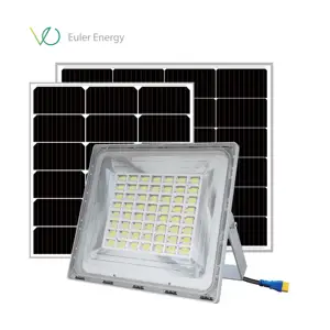 Lampu Sorot tenaga surya WW 6.0 5600lm 56W penggunaan komersial luar ruangan dengan baterai LiFePO4