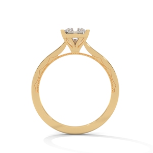 Women's Moissanite Princess Cut Engagement <b>Ring</b> 925 Sterling <b>Silver</b> Gold Plated <b>Solitaire</b> Wedding Jewelry - Product Image 3