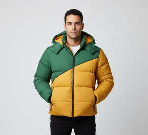 Blouson Bomber Homme Hiver à Capuche Imperméable en Toile avec Logo Frontal Rouge Style Décontracté Urbain Service OEM - Product Image 5