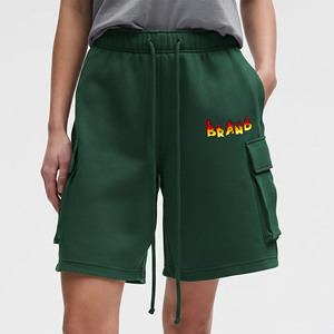 Shorts pour femmes personnalisés avec logo brodé, respirants, séchage rapide, 100% coton, haute qualité, vêtements d'été - Product Image 4