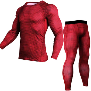 Ensemble de vêtements de sport compressifs Elite Activewear pour hommes, t-shirt respirant et leggings, ensemble de vêtements de sport - Product Image 6