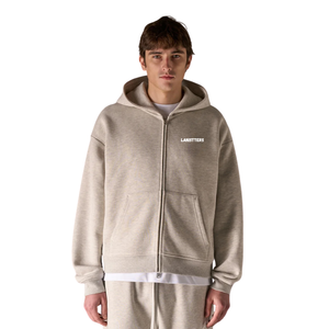 Ensemble de survêtement pour homme avec sweat à capuche zippé et pantalon droit coupe décontractée, tenue deux pièces, étiquette personnalisée, OEM ODM, vêtements en gros - Product Image 3
