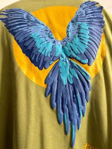 เสื้อยืดโอเวอร์ไซส์ผู้ชายสุดเทรนดี้ ลายโลโก้พิมพ์นูน ดีไซน์พัฟพริ้นท์ ผ้าคอตตอนผสมเนื้อหนา สไตล์สตรีทแวร์แนวอเมริกัน - Product Image 4