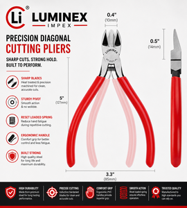LUMINEX IMPEX LUB=113 <b>Long</b> <b>Nose</b> Stainless Steel Lightweight Smooth Work Jewelry Making Polishing Pliers for Bracelet Making DIY - Product Image 1