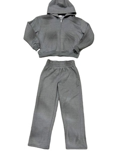 Ensemble de survêtement personnalisé en molleton lourd et pantalon de survêtement ample pour homme, ensemble de jogging surdimensionné gris streetwear - Product Image 6