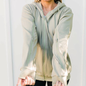 Sweat-shirt à capuche premium pour femme, en molleton de coton, avec empiècements color block, style urbain professionnel, nouveau modèle 2026 - Product Image 4