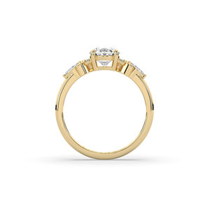Luxeshine Jewellery 1.64 Carat Lab Grown Oval Cut Diamond 14K Solid Gold IGI Certified Luxury Engagement <b>Wedding</b> <b>Ring</b> Side Stone - Product Image 4
