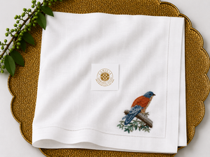 Motif d'oiseau élégant, bordure à effet naturel qui ajoute une beauté subtile aux tables de repas. - Product Image 1