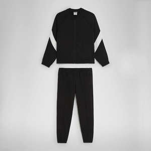 Ensemble de survêtement sportif 2 pièces personnalisé pour femme avec veste zippée et leggings inclus, idéal pour l'entraînement d'automne, en tissu 100% coton - Product Image 3