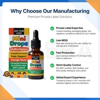 Fabricant de gouttes multivitaminées pour enfants, complément liquide pour enfants, OEM, marque privée, approvisionnement direct en gros d'usine