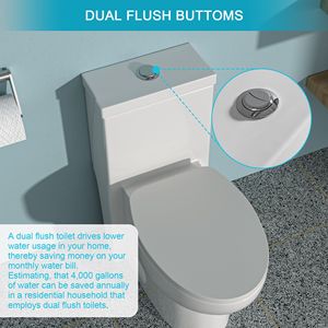 WC in ceramica a doppio filo monopezzo con chiusura morbida - Product Image 3