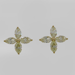 14KY White Diamond (Marquise) 0.35 CT, White Diamond (Marquise) 1.57 CT <b>Earrings</b> - Product Image 2