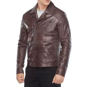 Nouvelle veste en cuir pour homme avec logo sur le devant, couleurs et tailles personnalisées, streetwear d'hiver, doublure en fausse fourrure - Product Image 6
