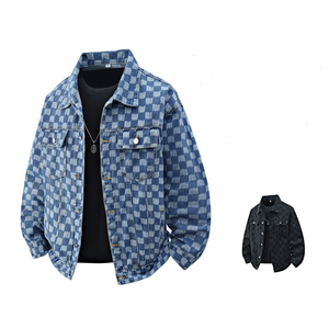 Chaqueta de Mezclilla de Algodón para Hombre KinLing, Estilo Slim, Invierno, Alta Calidad, Personalizada, Vintage, Cuello Alto, Cierre de Cremallera y Botones, Ropa Casual, Venta al Por Mayor OEM - Product Image 6