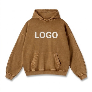 Sudadera con Capucha de Invierno de Alta Calidad, Ecológica, Estilo Urbano, Lavada, con Bordado Personalizado al por Mayor, Sudadera Holgada para Hombre - Product Image 1