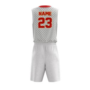 Ensemble d'uniformes de basketball pour enfants, ensemble ajusté pour hommes, vêtements d'équipe unisexes, nom et numéro personnalisés, uniforme de basketball - Product Image 3
