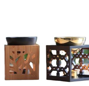 Quemador de Incienso de Sándalo Hecho a Mano con Inserto Metálico, Difusor Aromático, Forma de Cuenco Decorativo para Mesa, Uso Doméstico, Ramadán, Eid - Product Image 5