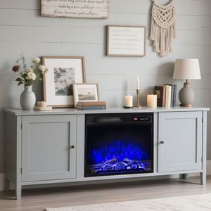 Inserto per Caminetto Elettrico da 18 Pollici 750W/1500W con Telecomando e Colori della Fiamma Regolabili - Product Image 3