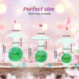 Tappi anale con cristallo all'interno all'ingrosso giocattoli di cristallo di forma di gelato di testa spine per Gay - Product Image 4