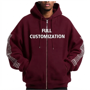 Streetwear Vintage Oversized Fit Sun Faded Fleece 100% Cotton Winter Hoodie Acid Wash Distressed No <b>String</b> Unisex Embroidered - Product Image 1