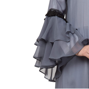 Venta al por mayor, últimas tendencias 2024: Abaya musulmana de diseño, a la moda, holgada, con logo personalizado, alta calidad, tallas grandes, primavera. - Product Image 6