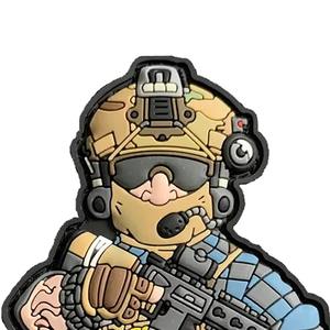 Écussons et étiquettes en PVC et silicone personnalisés de qualité supérieure avec support Velcro, de tout design, y compris des écussons drapeau américain et des étiquettes souples tactiques - Product Image 4