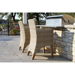 Outdoor PE Wicker Armchair <b>Stackable</b> Rattan <b>Dining</b> <b>Chair</b> Waterproof Patio Garden Hotel Resort Furniture - Product Image 6