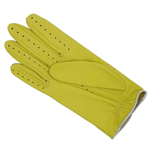 Gants de conduite en cuir premium unisexe, demi-doigts perforés, classiques pour la course automobile et le cyclisme, avec trous pour les phalanges - Product Image 3